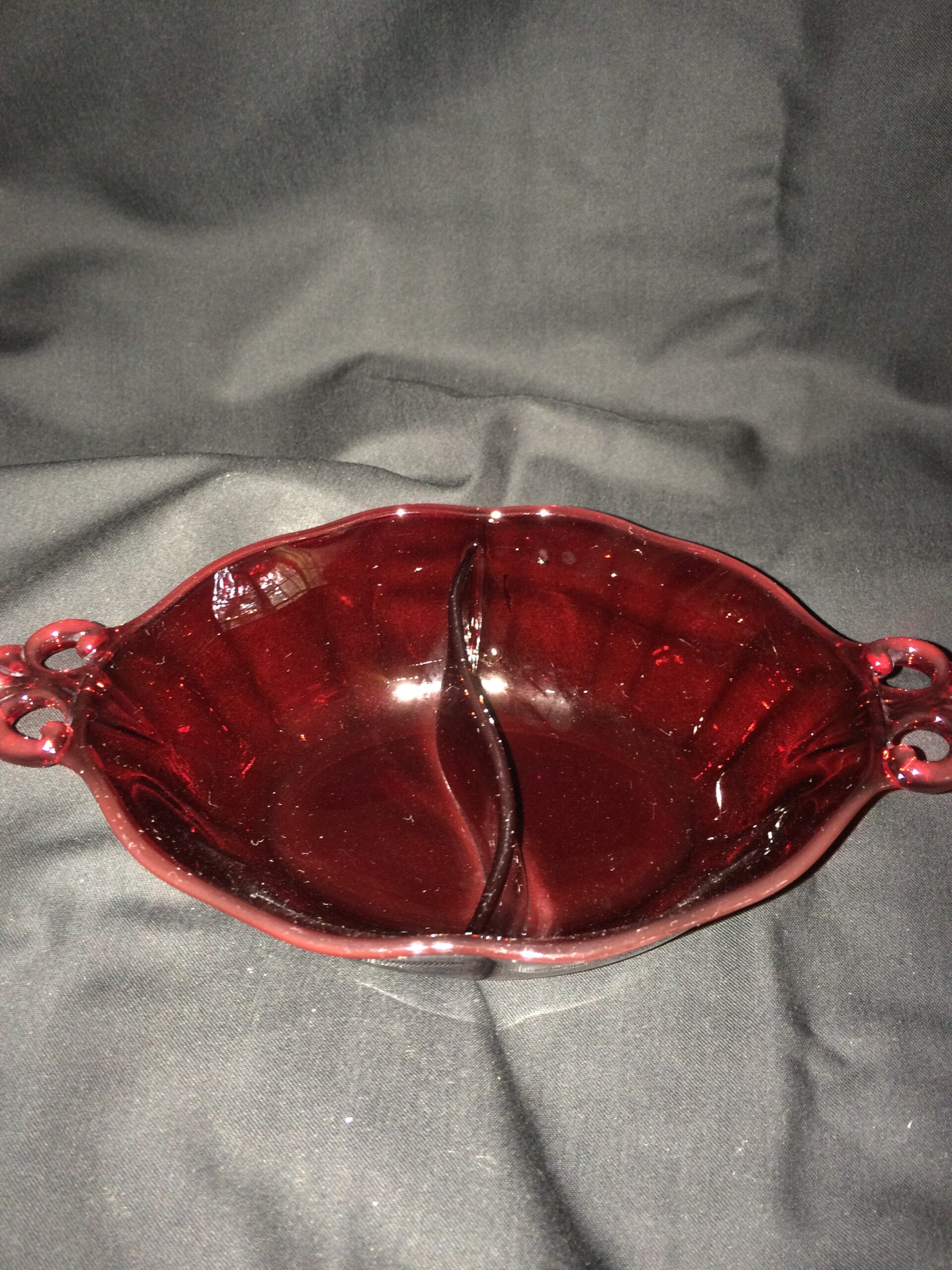 Divided Dish, Red
