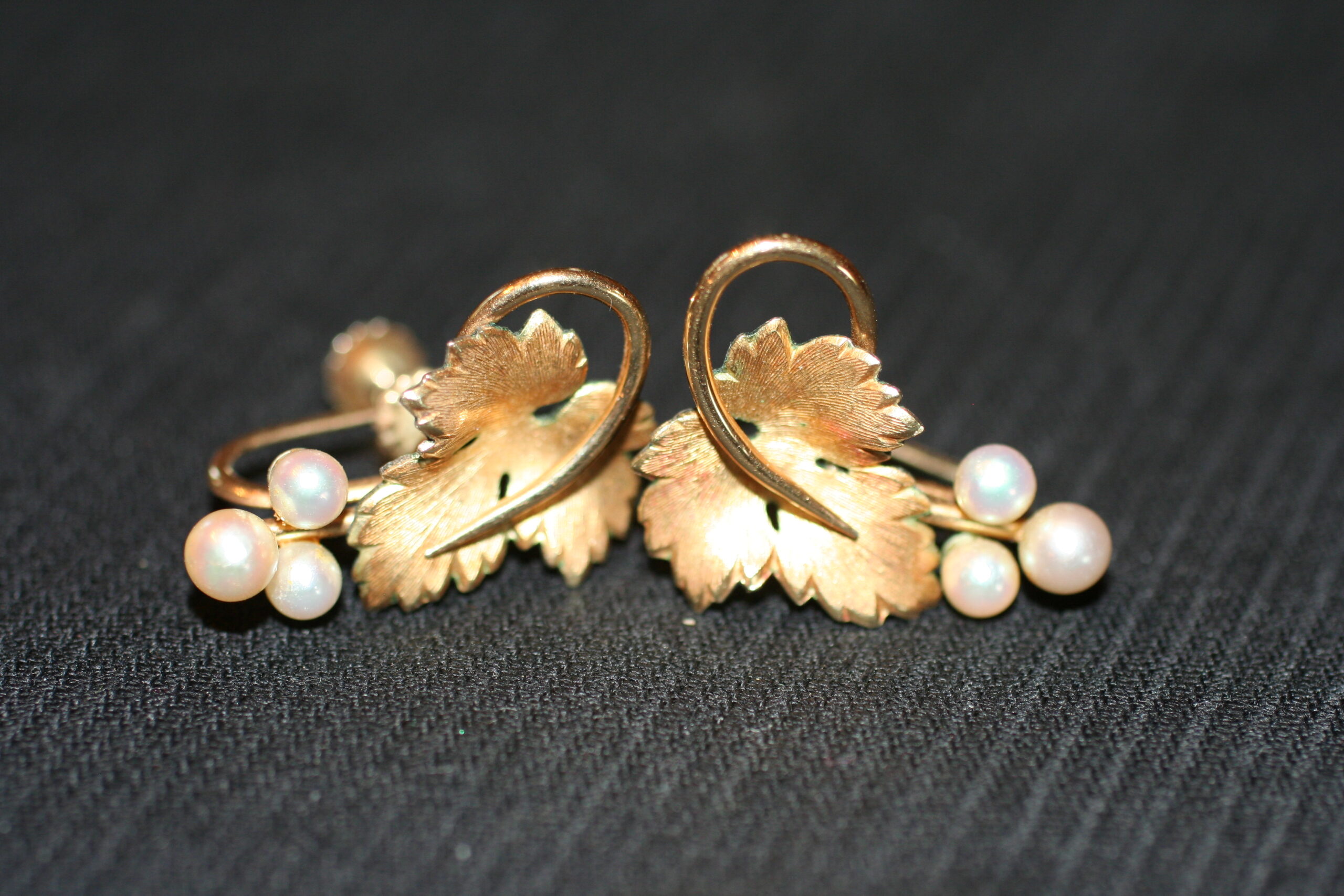 Gold and Pearl Earrings
